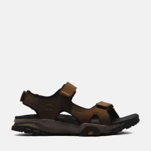 image of Timberland Lincoln Peak Strap Sandal For Men In Brown Dark Brown, Size 7.5