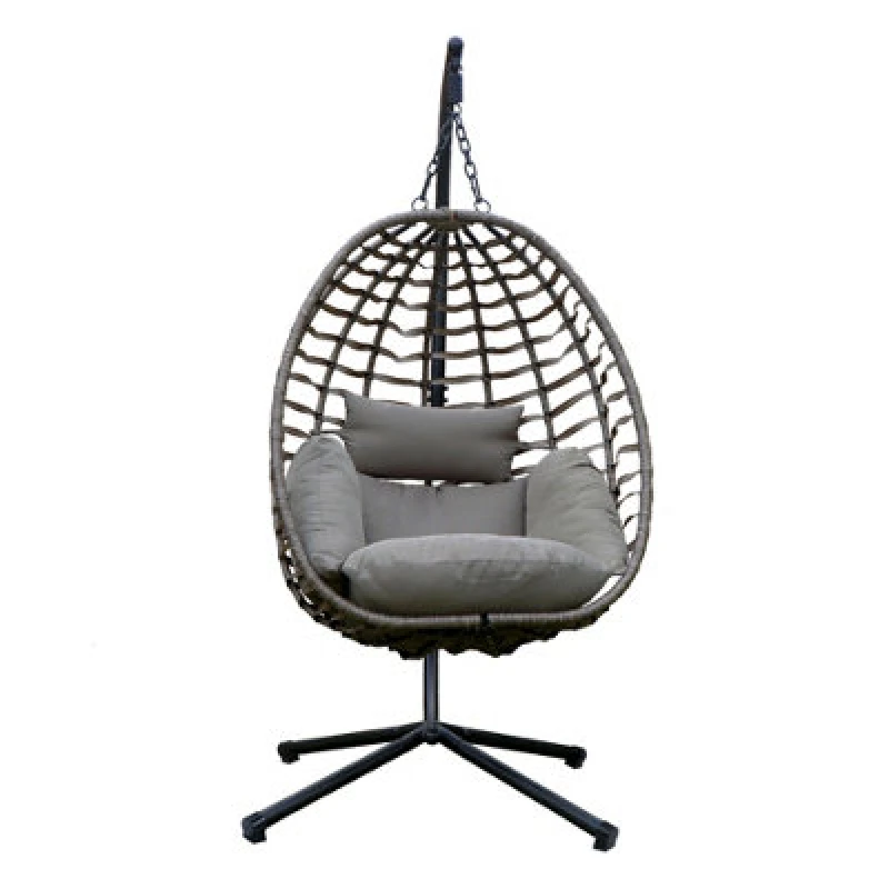 Image of Streetwize Chrysalis Hanging Egg Chair - Grey Grey One Size