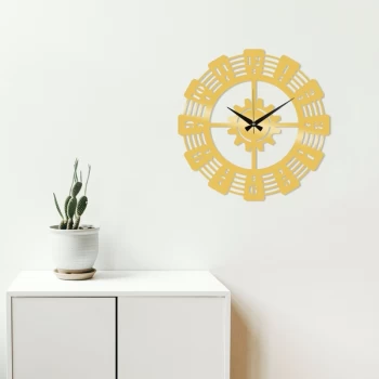 Metal Wall Clock 22 - Gold Gold Decorative Metal Wall Clock