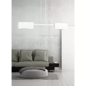 Image of Emibig Tolos White Bar Pendant Ceiling Light 2x E27