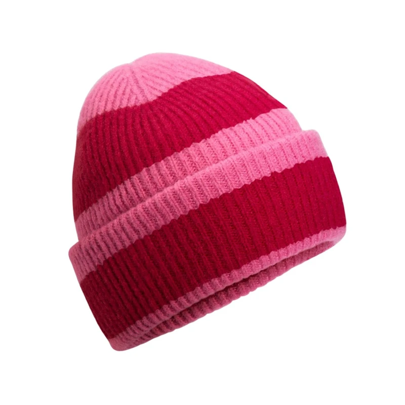 Image of Beechfield Beechfield Men Colour Block Beanie in Cerise Cerise One Size Male 5063574673884