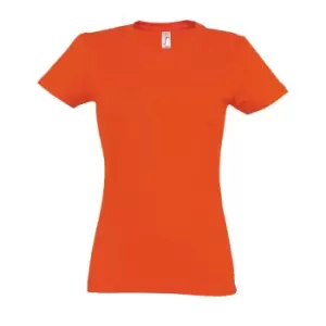 Image of SOLS Womens/Ladies Imperial Heavy Short Sleeve T-Shirt (3XL) (Orange)
