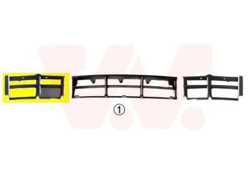 Image of VAN WEZEL Bumper grill VAN WEZEL 0639592