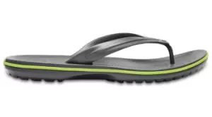 Image of Crocs Crocband Flips Unisex Graphite / Volt Green M10