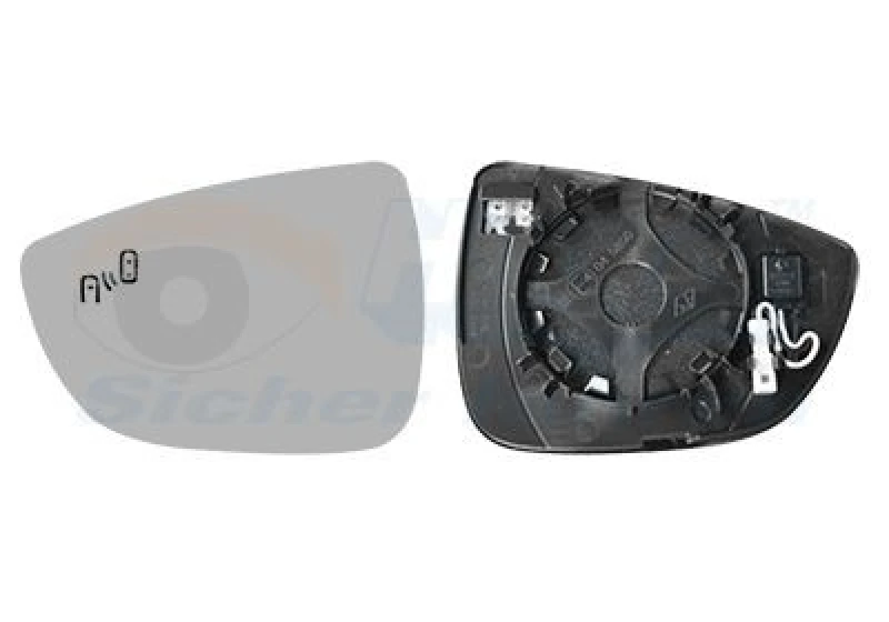 Image of VAN WEZEL Wing mirror glass VAN WEZEL 1949835