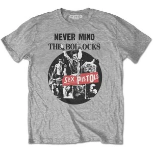 image of The Sex Pistols - Never Mind The Bollocks Unisex Large T-Shirt - Grey