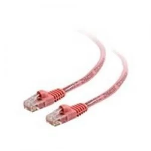 image of C2G .5m Cat5e Snagless Cable Pink