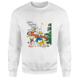 Image of Disney Uncle Donald Christmas Jumper - White - L