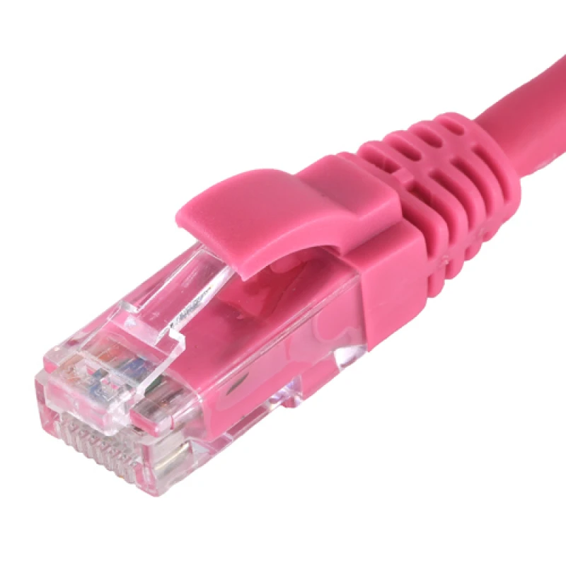 Image of Cablenet 0.5m Cat5e RJ45 Pink U/UTP LSOH 24AWG Snagless Booted Patch L