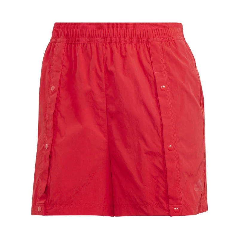 Image of adidas Snap-Button Shorts Womens - Red Red 2XS