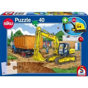 Image of Digger 40 Piece Jigsaw With SIKU Model