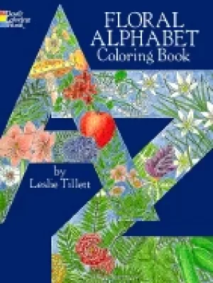 Image of floral alphabet coloring book