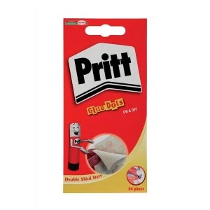 Image of Pritt Glue Dots Acid Free on Backing Paper Repositionable 64 Per Wallet Pack 12