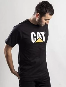 Image of Caterpillar CAT Workwear Trademark Logo T-Shirt - Black Size M Men