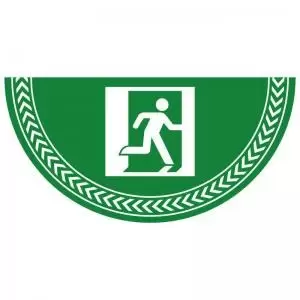 Image of Running Man Symbol Floor Graphic adheres to most smooth clean flat
