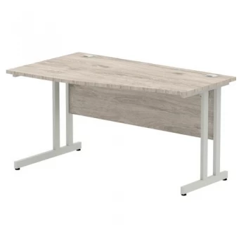 Image of Trexus Slim Rectangular Desk Panel End Leg 1000x600mm Grey Oak Ref