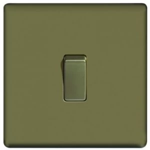 image of Wickes 10A Light Switch 1 Gang 2 Way Pearl Nickel Screwless Flat Plate