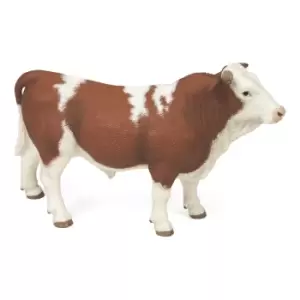 image of Papo Farmyard Friends Simmental Bull Toy Figure, 3 Years or Above,...