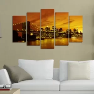 Image of 5PMDF-14 Multicolor Decorative MDF Painting (5 Pieces)