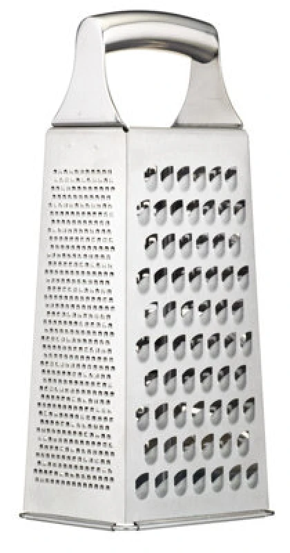 Image of Masterclass Etched Stainless Steel Four Sided Box Grater Metallic Silver