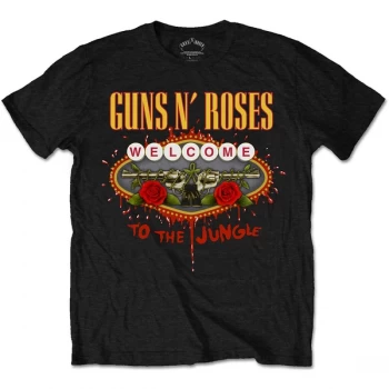 Image of Guns N' Roses - Welcome to the Jungle Unisex Large T-Shirt - Black