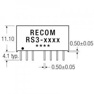 image of RECOM RS3 1209S DCDC converter print 12 Vdc 9 Vdc 333 mA 3 W No. of outputs 1 x