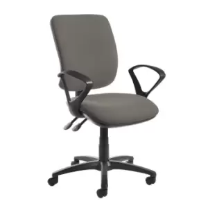 Image of Dams MTO Senza High Back Operator Chair with Fixed Arms - Tarot Purple