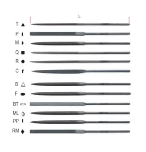Image of Beta Tools 1720BT 1x Needle File 160mm Profile: (BT) 017200011