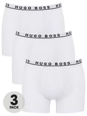 Image of Hugo Boss 3 Pack Boxer Briefs White Size S Men