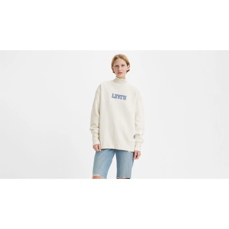 Image of Levis Graphic Gardenia Sweatshirt - Beige Beige 12