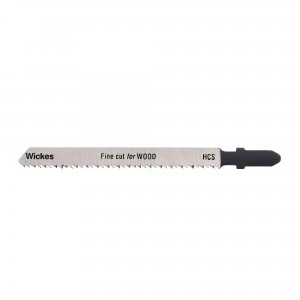Image of Wickes T Shank Fine Cut Jigsaw Blade for Wood Pack 5