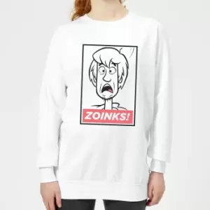 Image of Scooby Doo Zoinks! Womens Sweatshirt - White - XXL