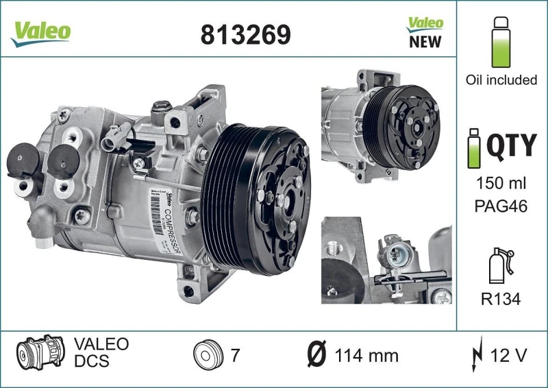 Image of Air conditioning compressor VALEO 813269
