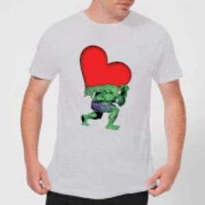 Image of Marvel Comics Hulk Heart T-Shirt - Grey - 3XL