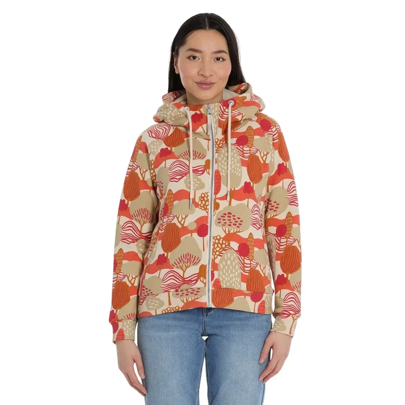 Image of Ragwear Womens hooded sweatshirt Ragwear Fllawia Print Beige Female S