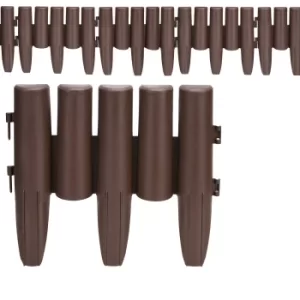 image of Bed Edging 3Pcs Brown 6.72m