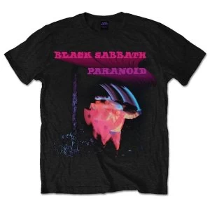 Image of Black Sabbath - Paranoid Motion Trails Unisex Large T-Shirt - Black