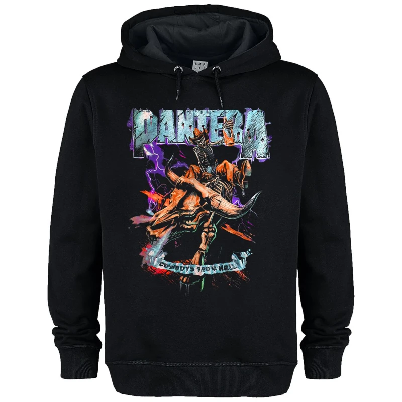 Image of Amplified Womens Cow From Hell Pantera Hoodie in Black Size: XS Black Female XS
