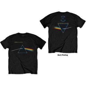 Image of Pink Floyd - Dark Side of the Moon Flipped Unisex Large T-Shirt - Black