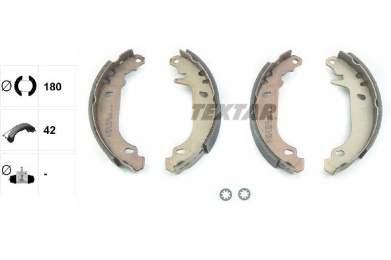 Image of Brake Shoe Set TEXTAR 91037400