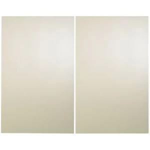 Image of Cooke Lewis Raffello High Gloss Cream Larder door W600mm Set of 2