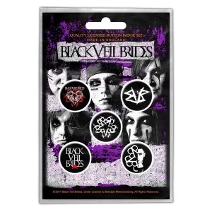 image of Black Veil Brides - Pentagram Button Badge Pack