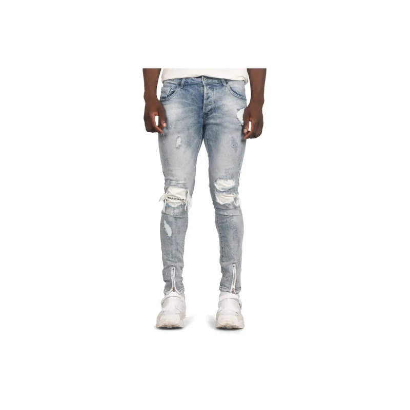 Image of Project X Paris Jeans embroidered destroy Project X Paris Bleu Male 29
