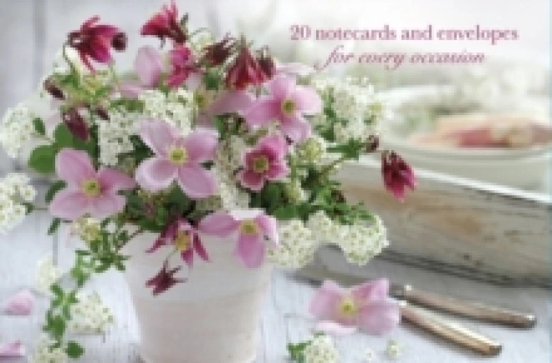Image of Card Box of 20 Notecards and Envelopes: Clematis. Cards. By Peony Press Books
