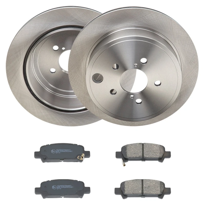 Image of RIDEX 3405B2432 Brake disc and pads set Rear Axle, Brake Disc Type: internally vented, incl. wear warning contact Brake Set,disc brakes (3405)