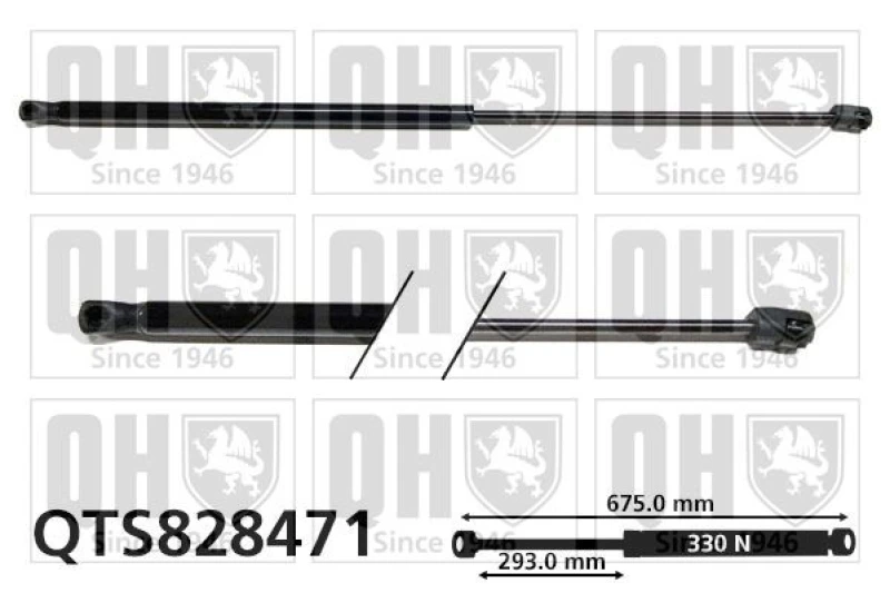 Image of QUINTON HAZELL Bonnet strut QUINTON HAZELL QTS828471