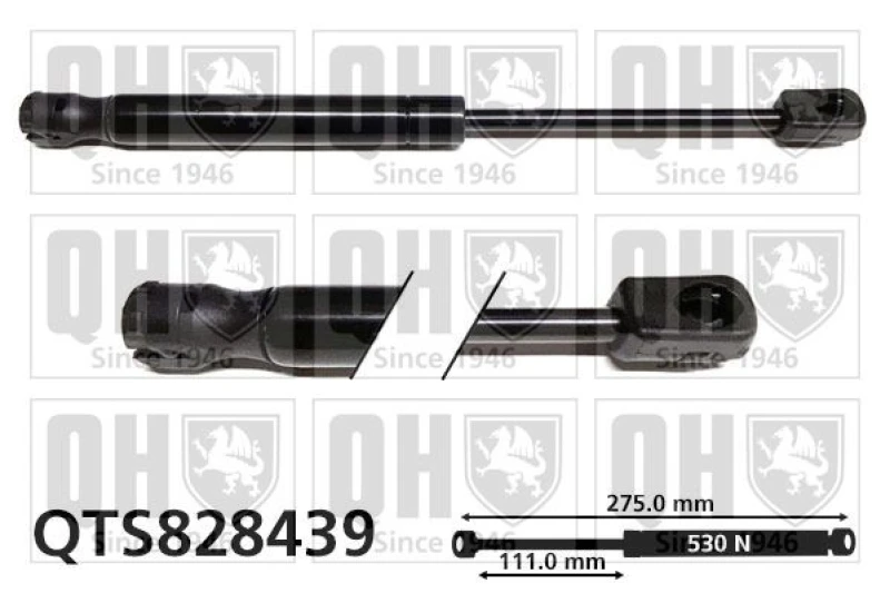 Image of QUINTON HAZELL Tailgate strut QUINTON HAZELL QTS828439