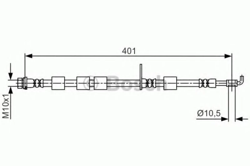 Image of Bosch 1 987 481 700 Brake Hose Brake Hose (83)
