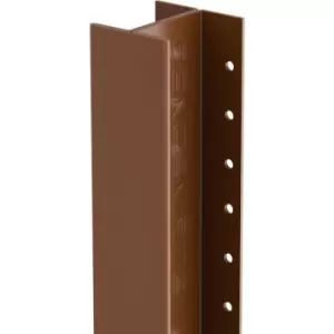 image of DuraPost Classic 48mm Steel Fence Post - 1800mm (Sepia Brown)