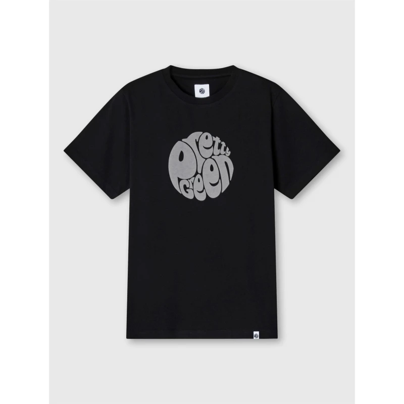 Image of Pretty Green Mens Gillespie Logo Regular Fit T-Shirt Black male Small